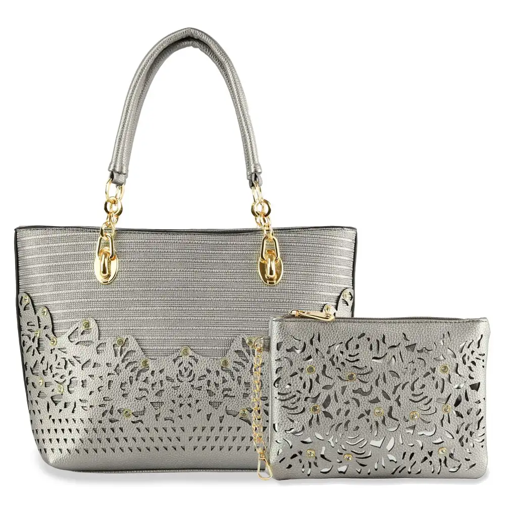 Rhinestone Accent Accented Set Tote Bag