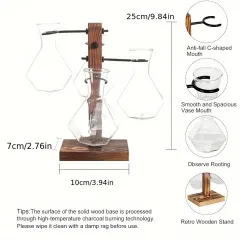 Wooden Stand Hydroponic Planters