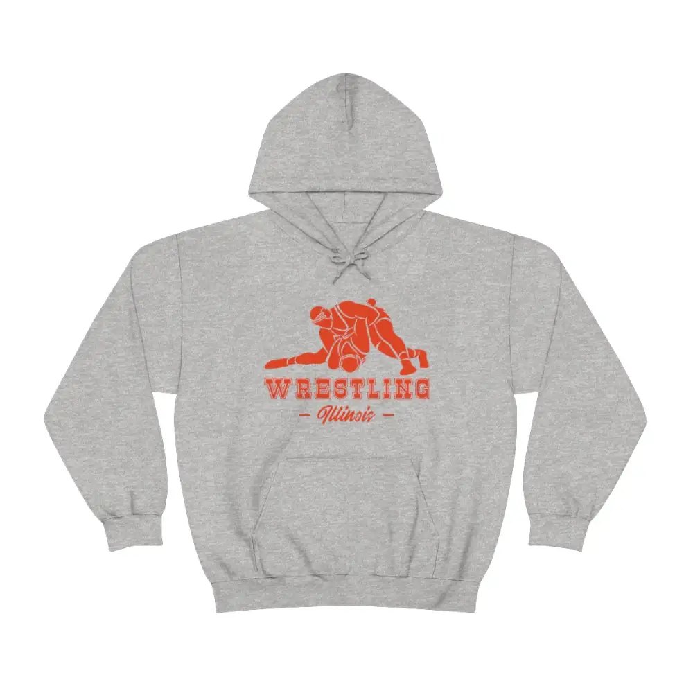 Classic Print Wrestling Graphic Pullover Hoodie