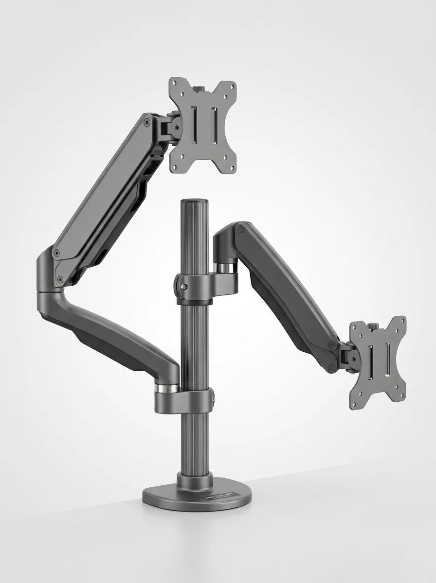 Dual Monitor Adjustable Metal Desk Mount