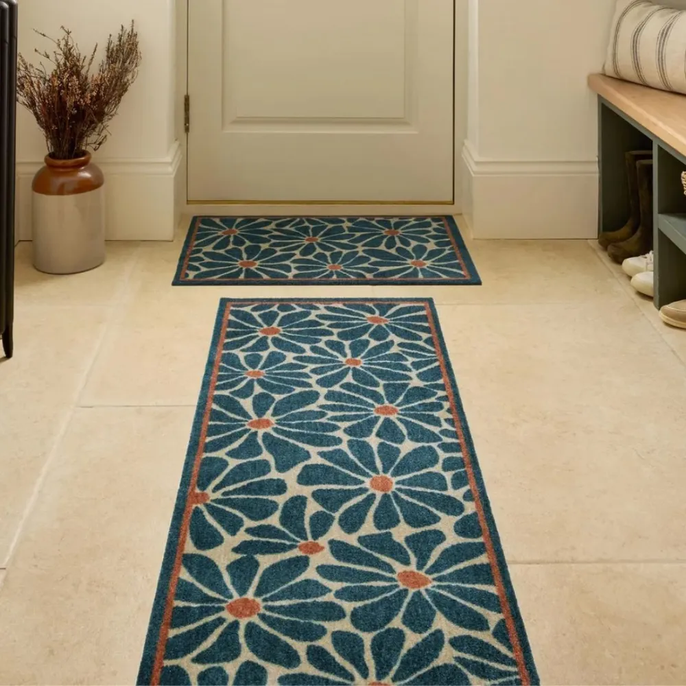 Boho Floral Runner Rug