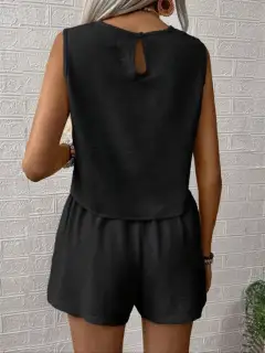 Modern Relaxed Everyday Top and Shorts Matching Set