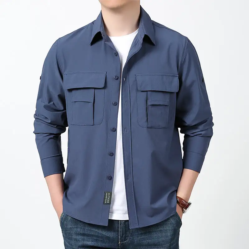 Men's Multifunctional Outdoor Shirt With Pockets