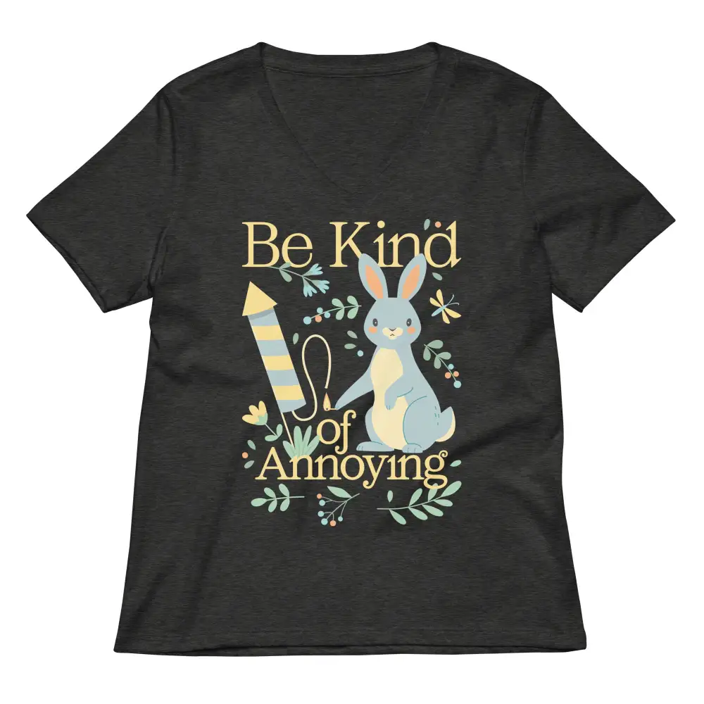 Annoying Print V Neck Tee