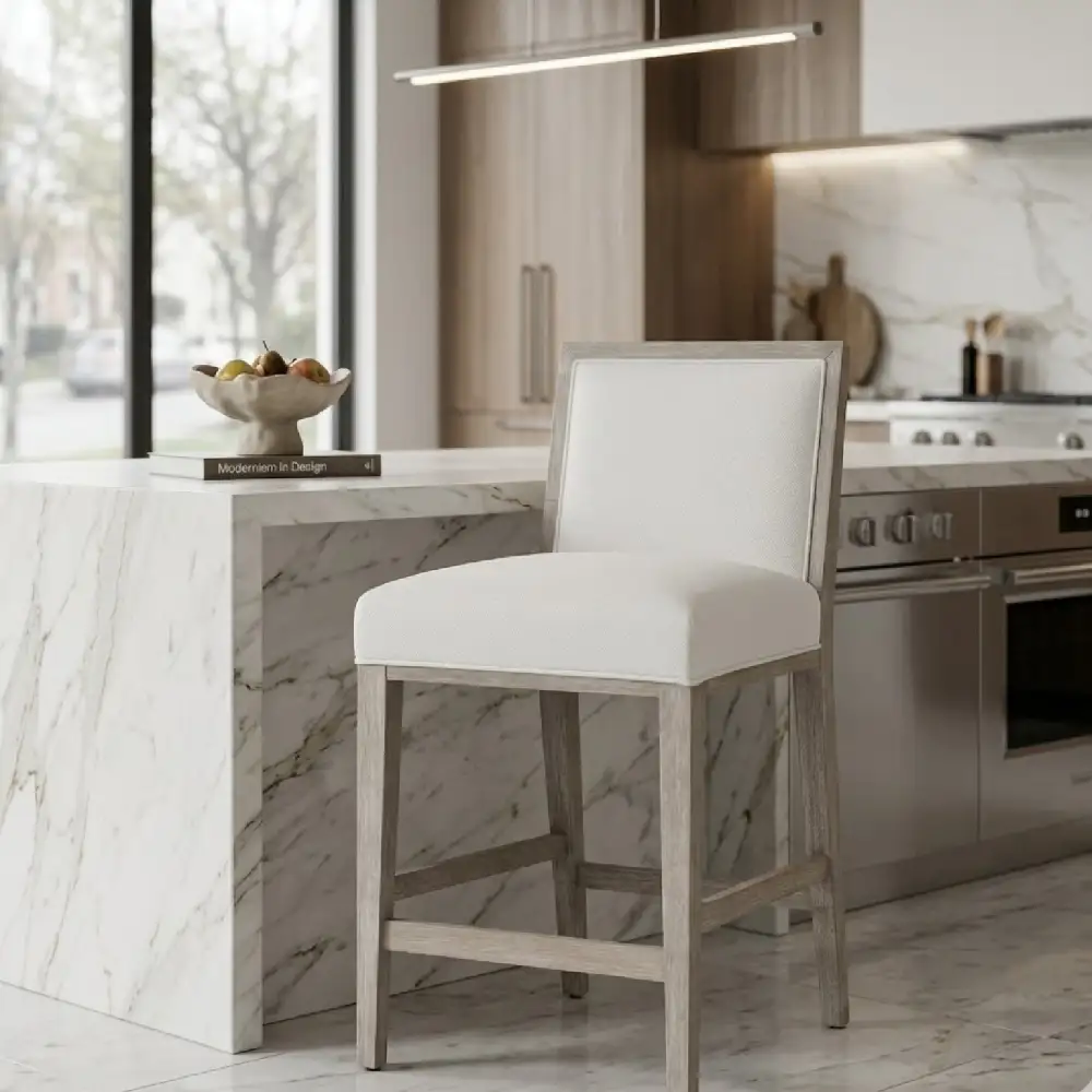 Curved Contemporary Counter Stool
