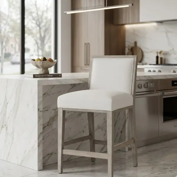 Curved Contemporary Counter Stool