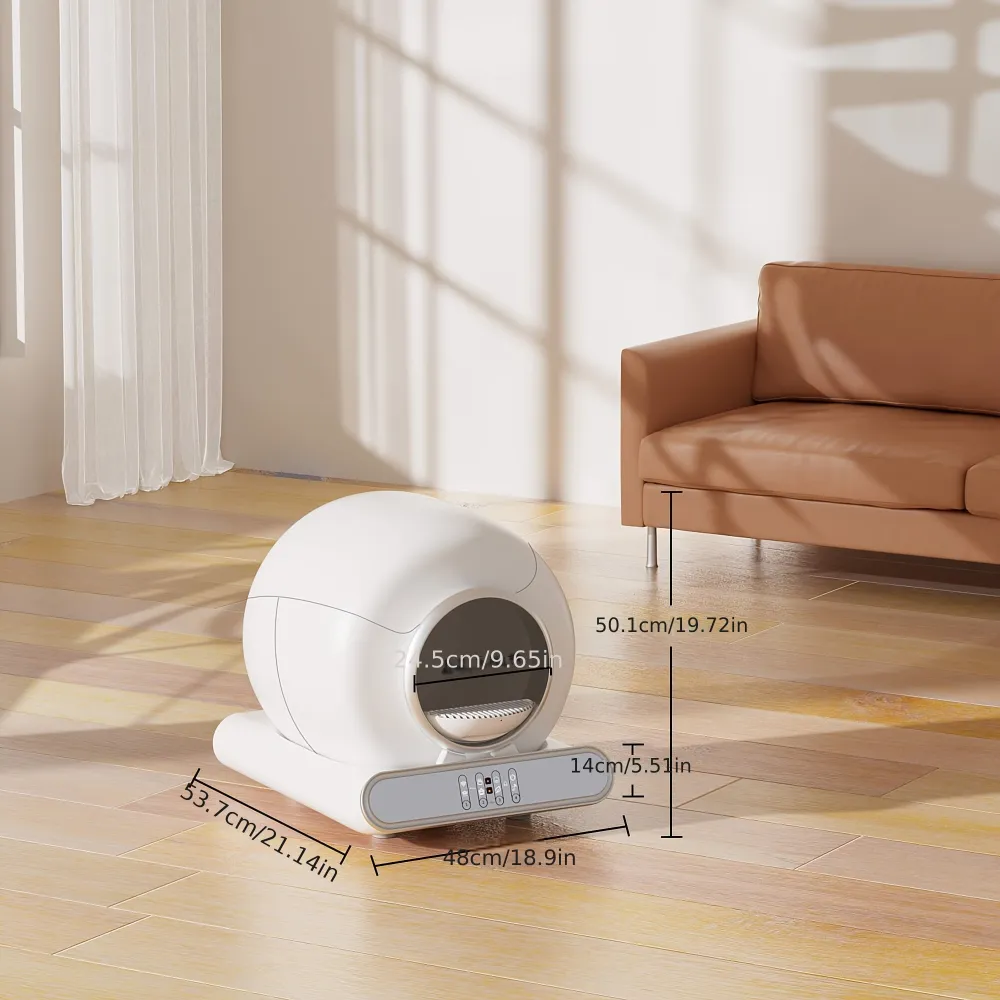 High-Tech Self-Cleaning Cat Litter Box with App Control, Cat Helper for Remote Litter Maintenance