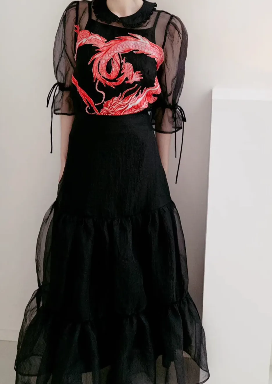 Chic Street Maxi Polyester Skirt