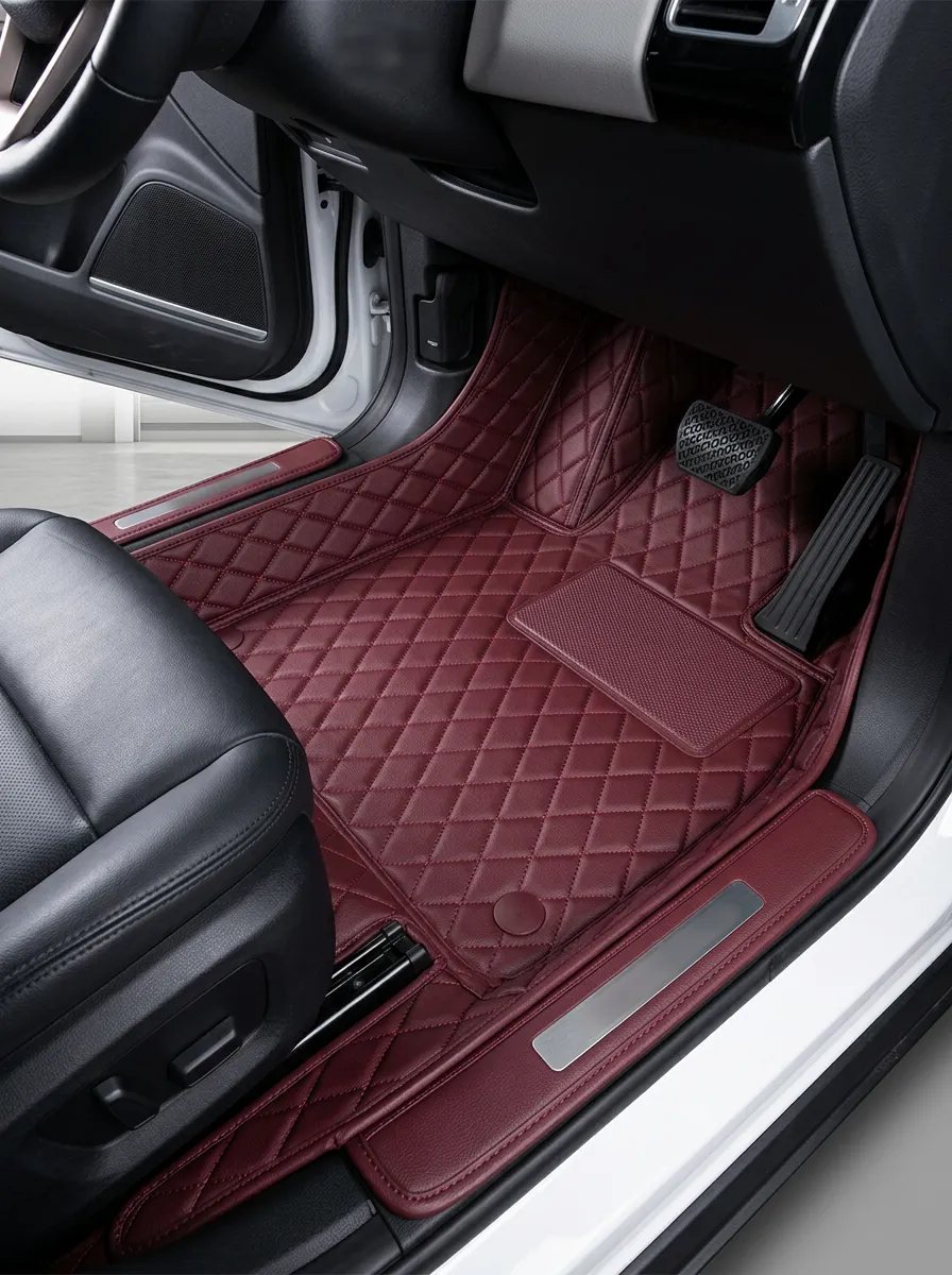 Classic Diamond-Quilted Car Floor Mats