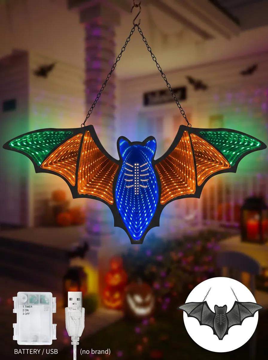 LED Bat-Shape Halloween Bat Light