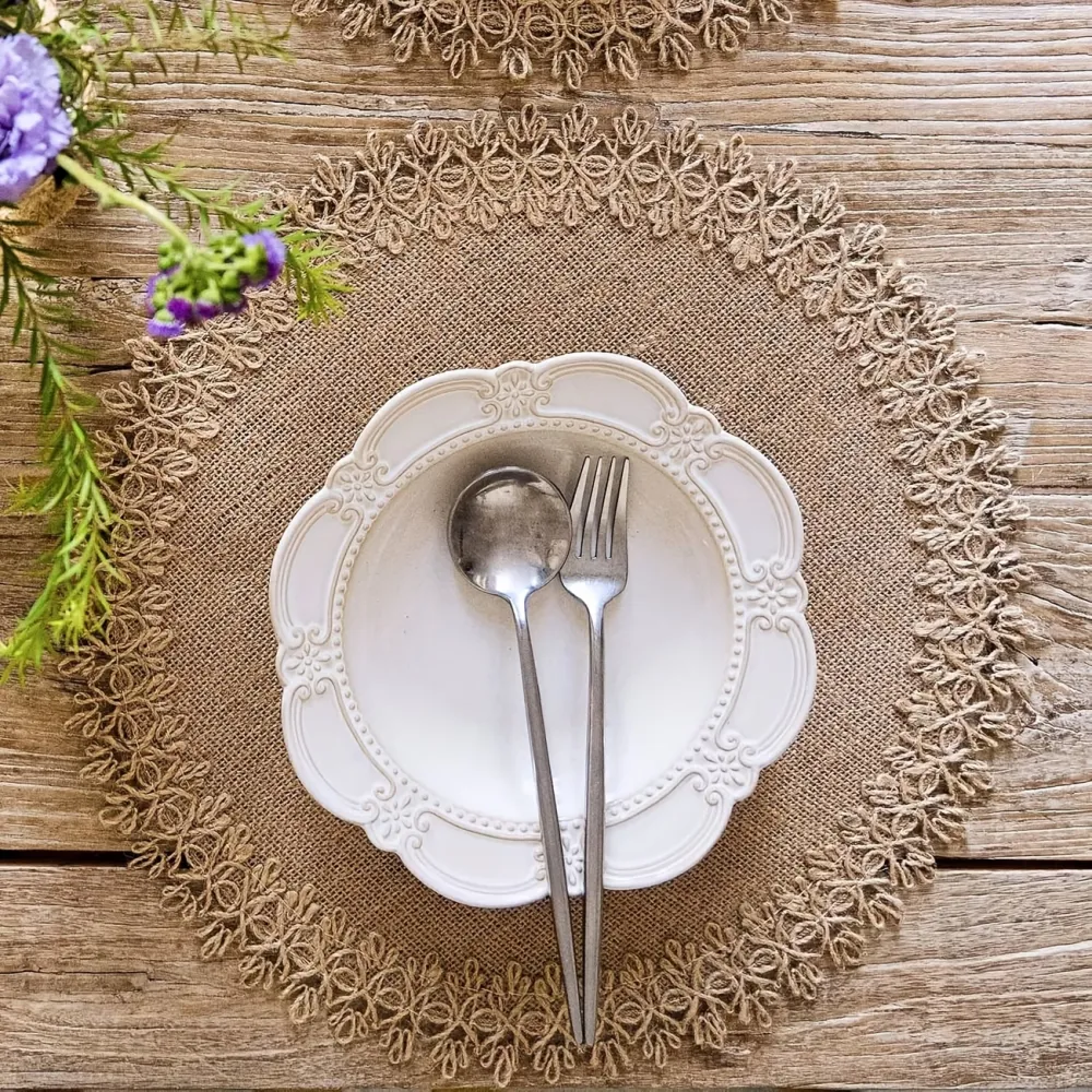 4 Pcs Farmhouse Lace Placemats