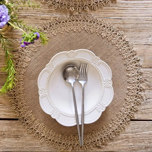 4 Pcs Farmhouse Lace Placemats