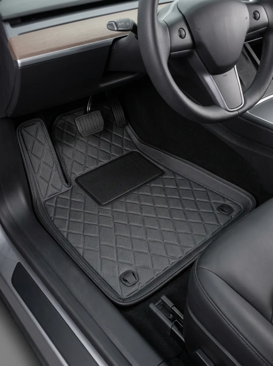 Shaped Diamond Pattern Textured Vehicle Floor Mat