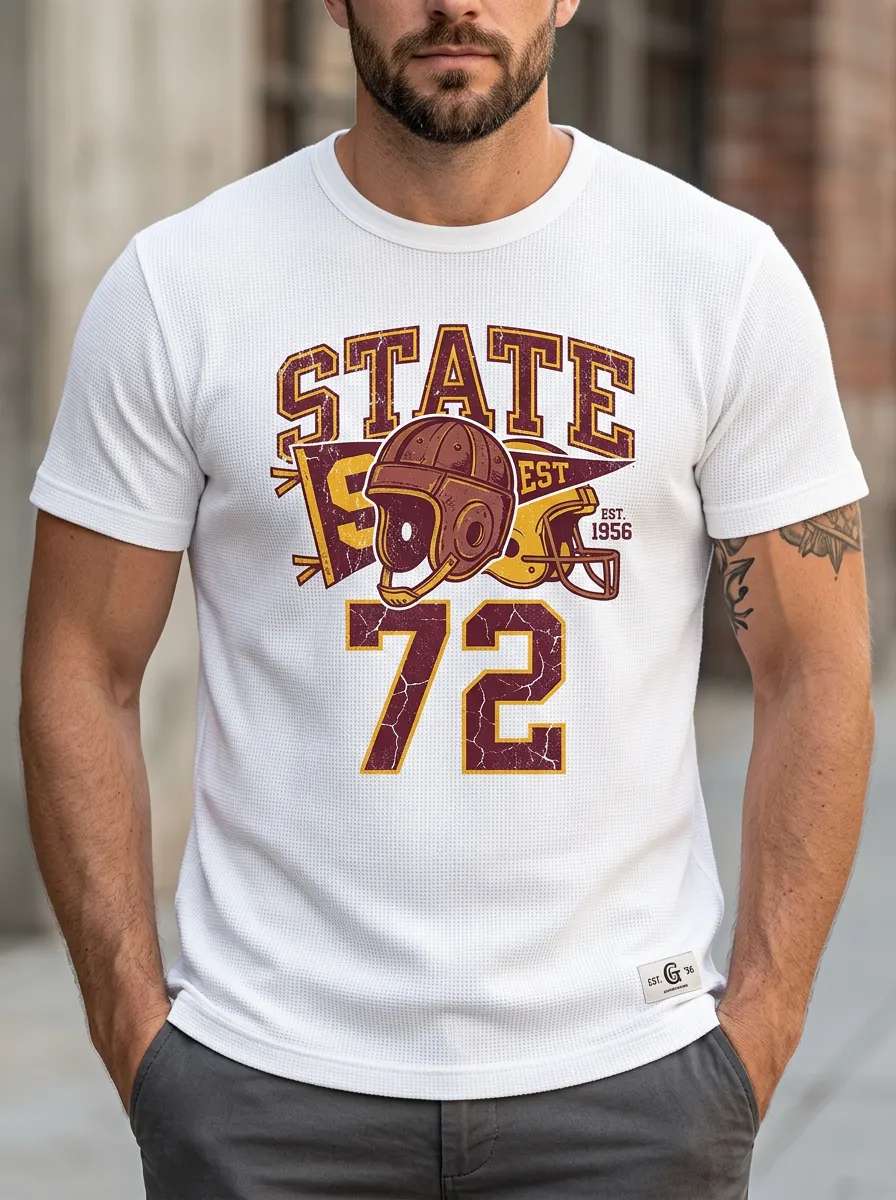 Men's Gridiron State Vintage Helmet T-Shirt