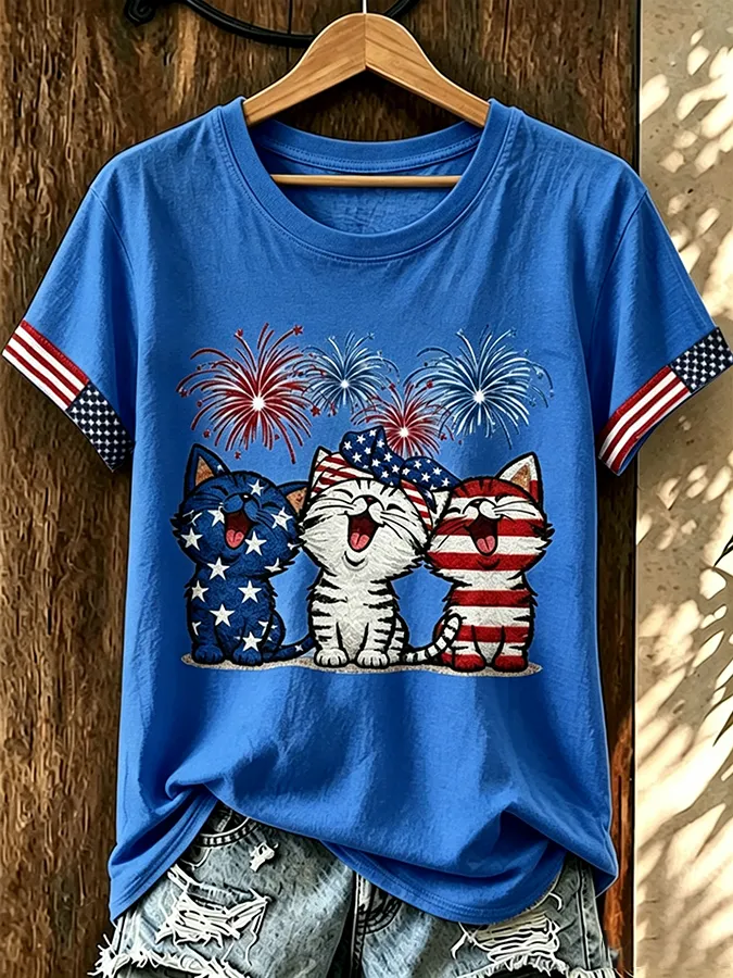 Women'S National Flag Cat  250th Anniversary Shirt