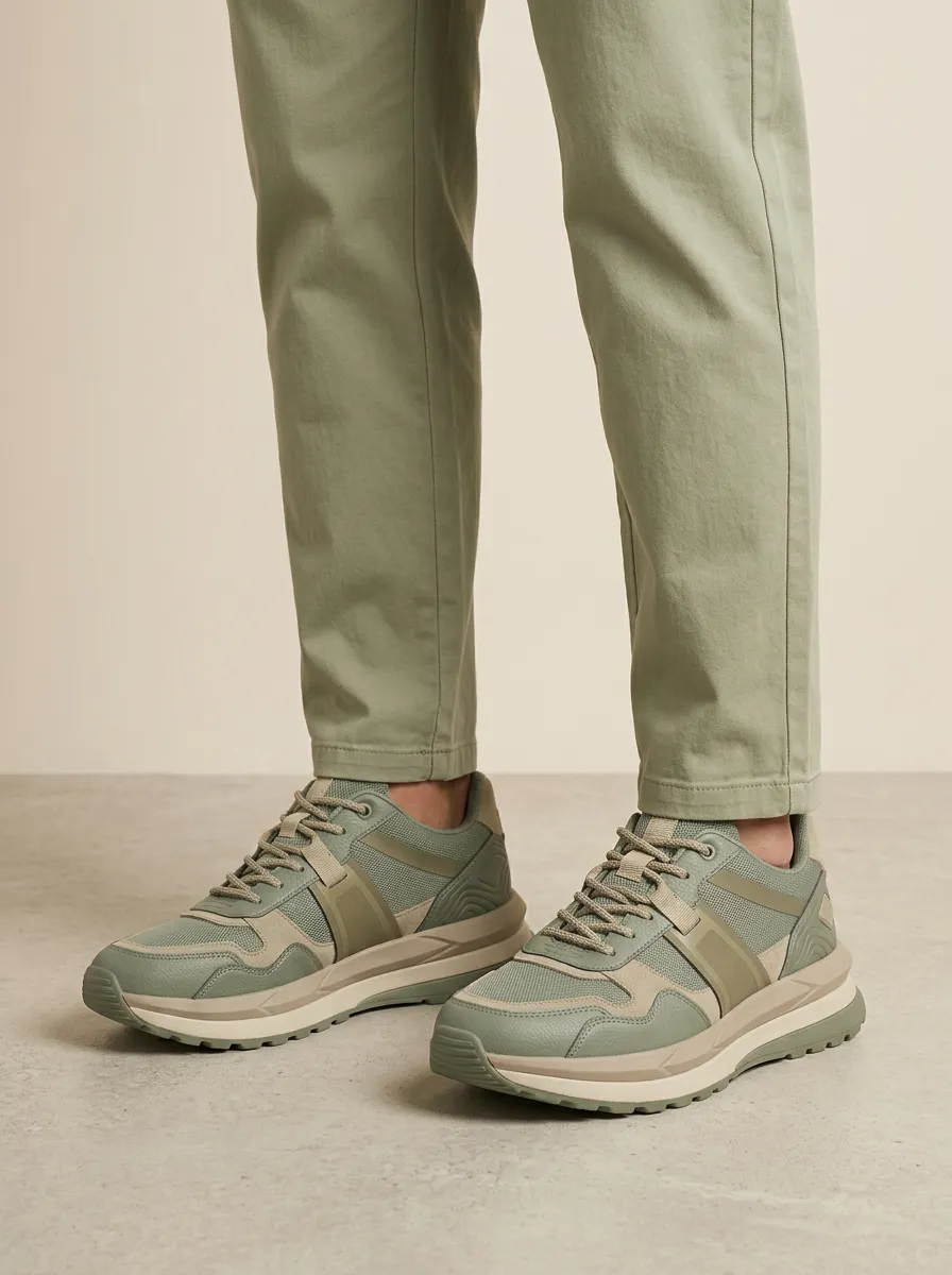 Unisex Minimalist Mesh Print Sneakers