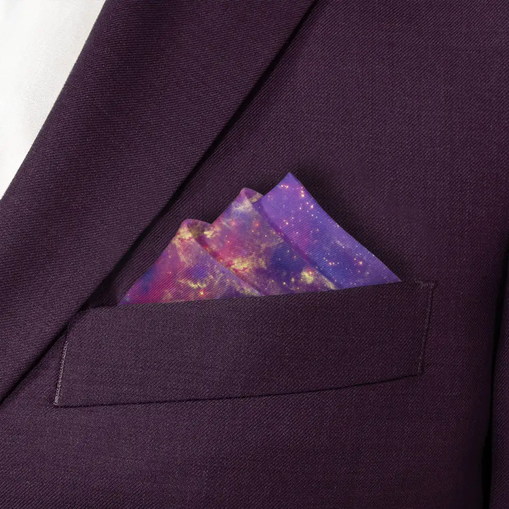 Refined Neat Novelty Space Motif Pocket Square