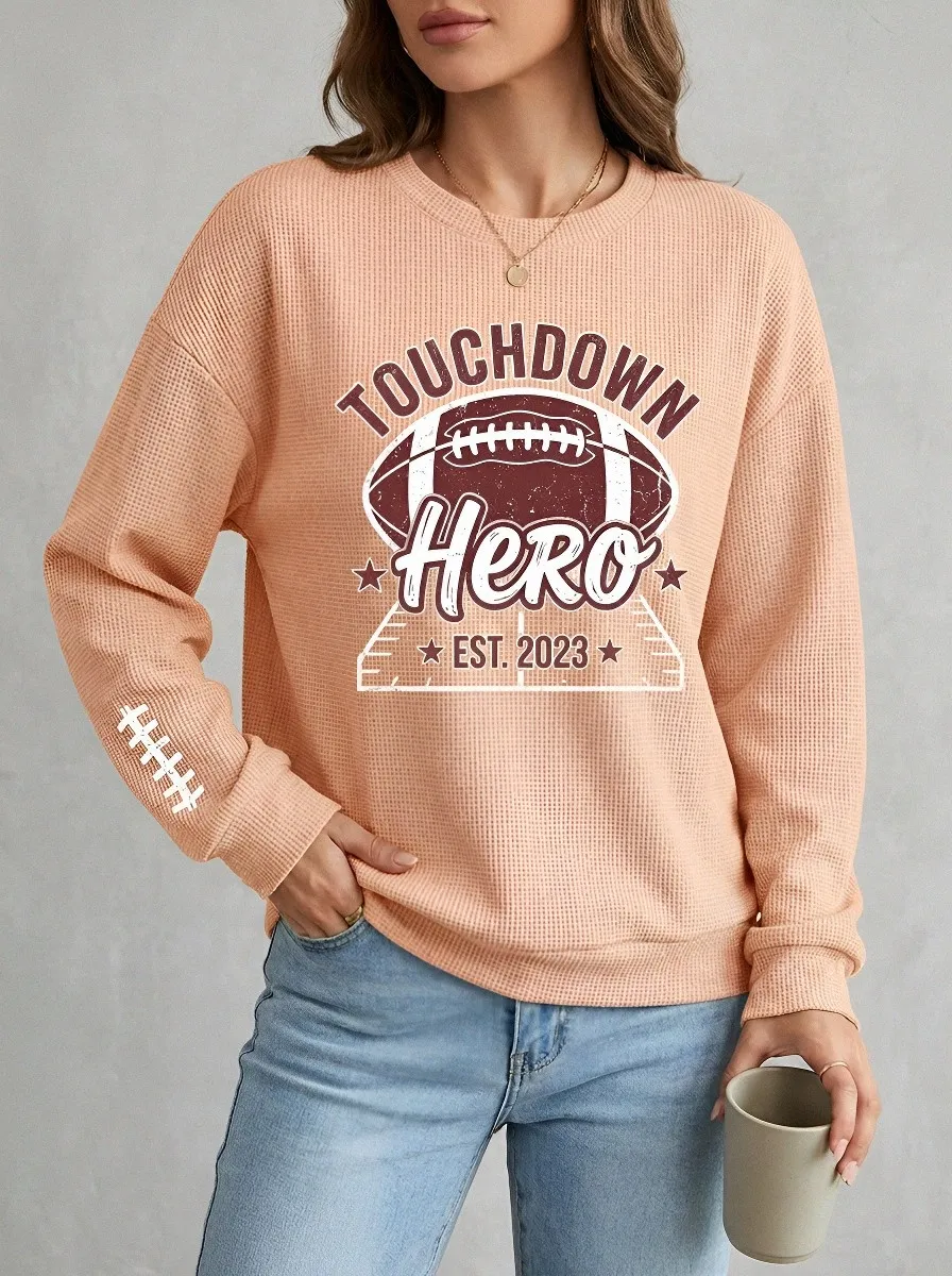 Football Graphic Casual Hoodie