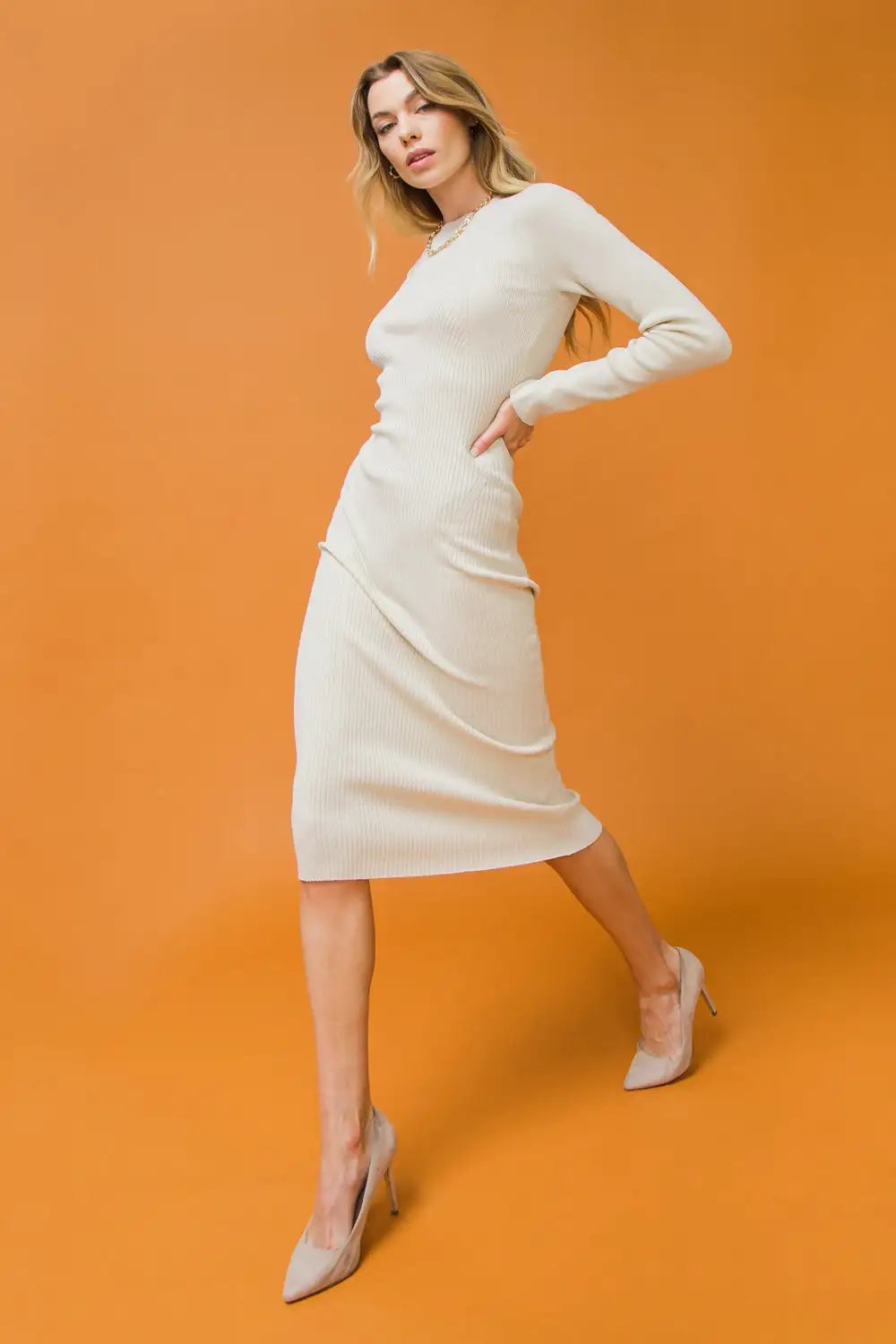 Refined Knit Midi Dress