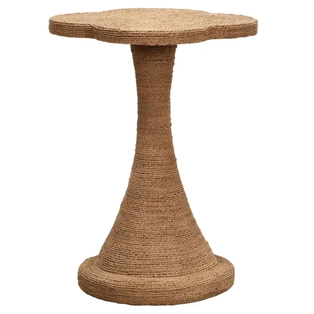 Curved Wood Side Table