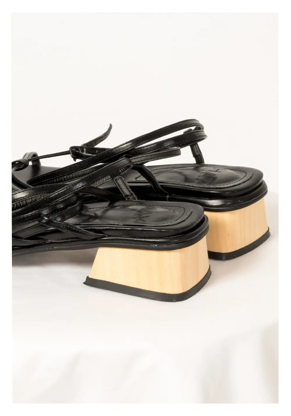 Balanced Faux Leather Heeled Sandals
