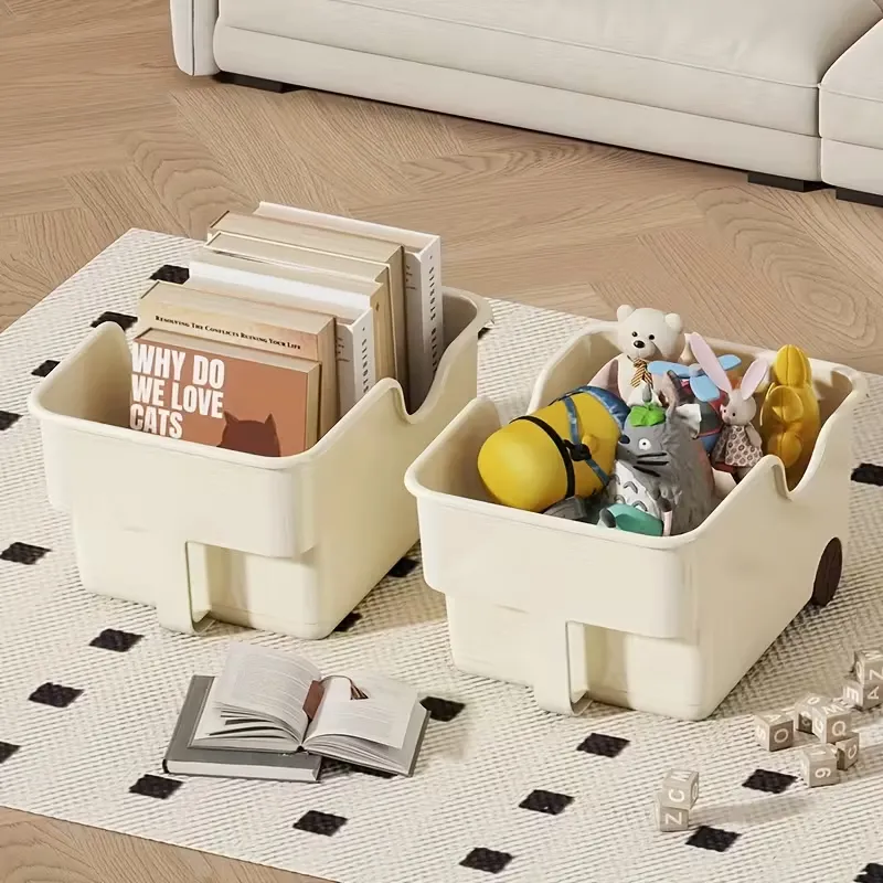 Rolling Plastic Storage Bin