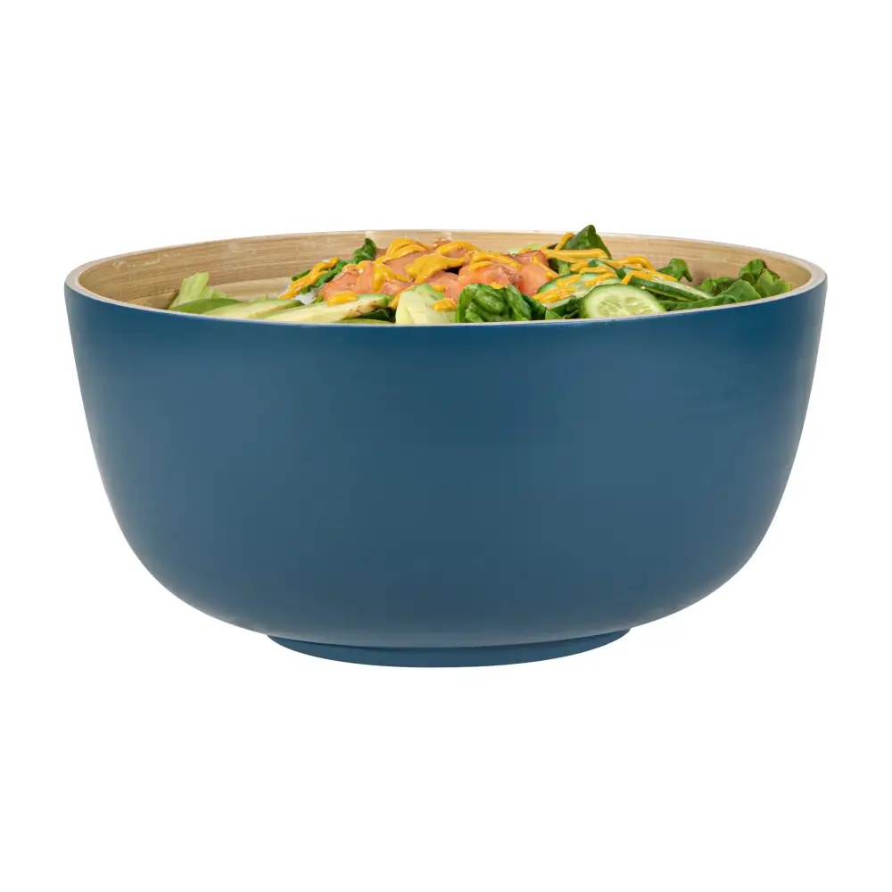 Casual Spun Bamboo Salad Bowl