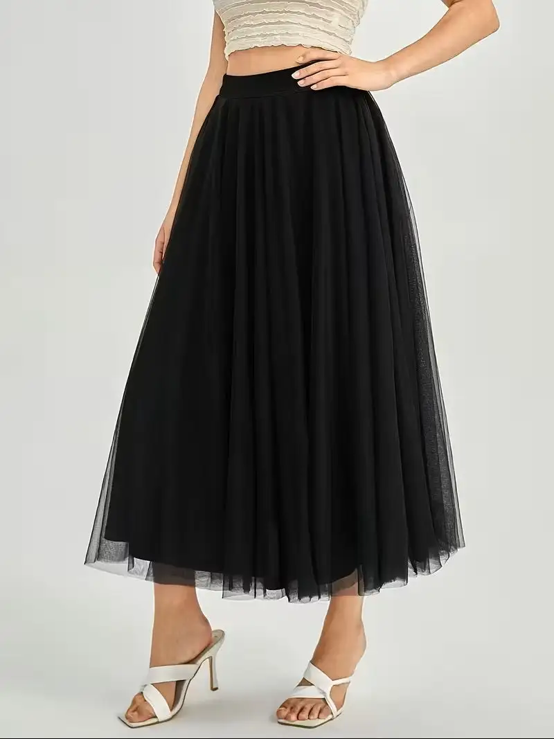 Everyday Tailored Mesh Skirt