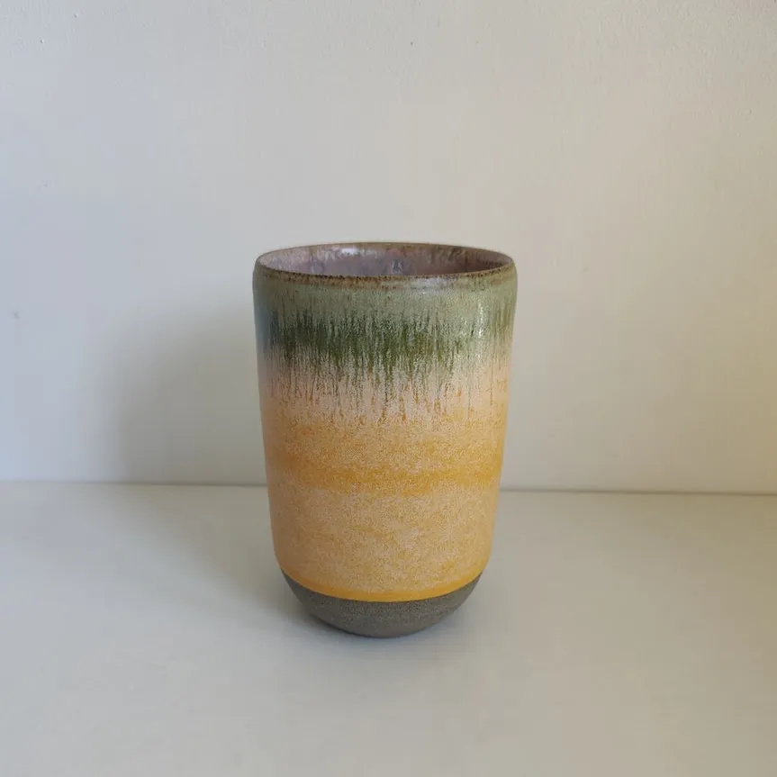 Hand Glazed Stoneware Flower Vase
