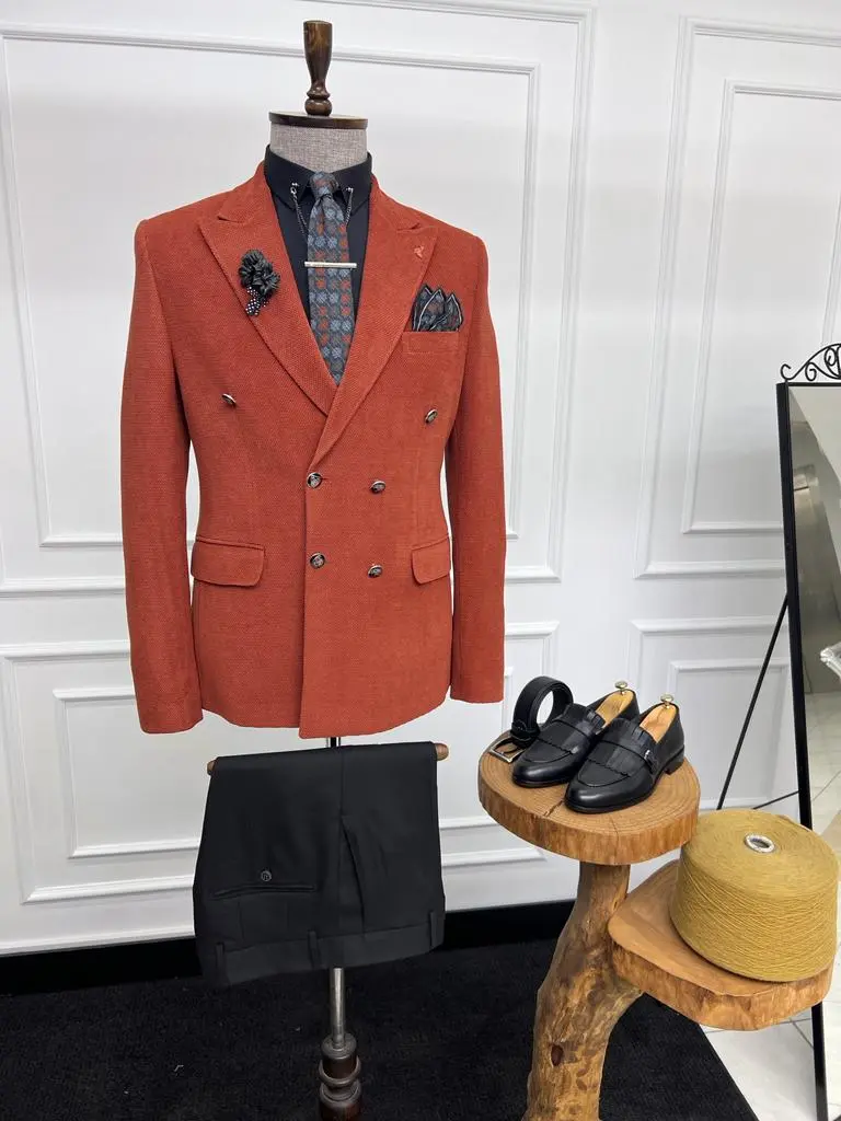 Classic Slim Fit Special Design Double Breasted Jacket
