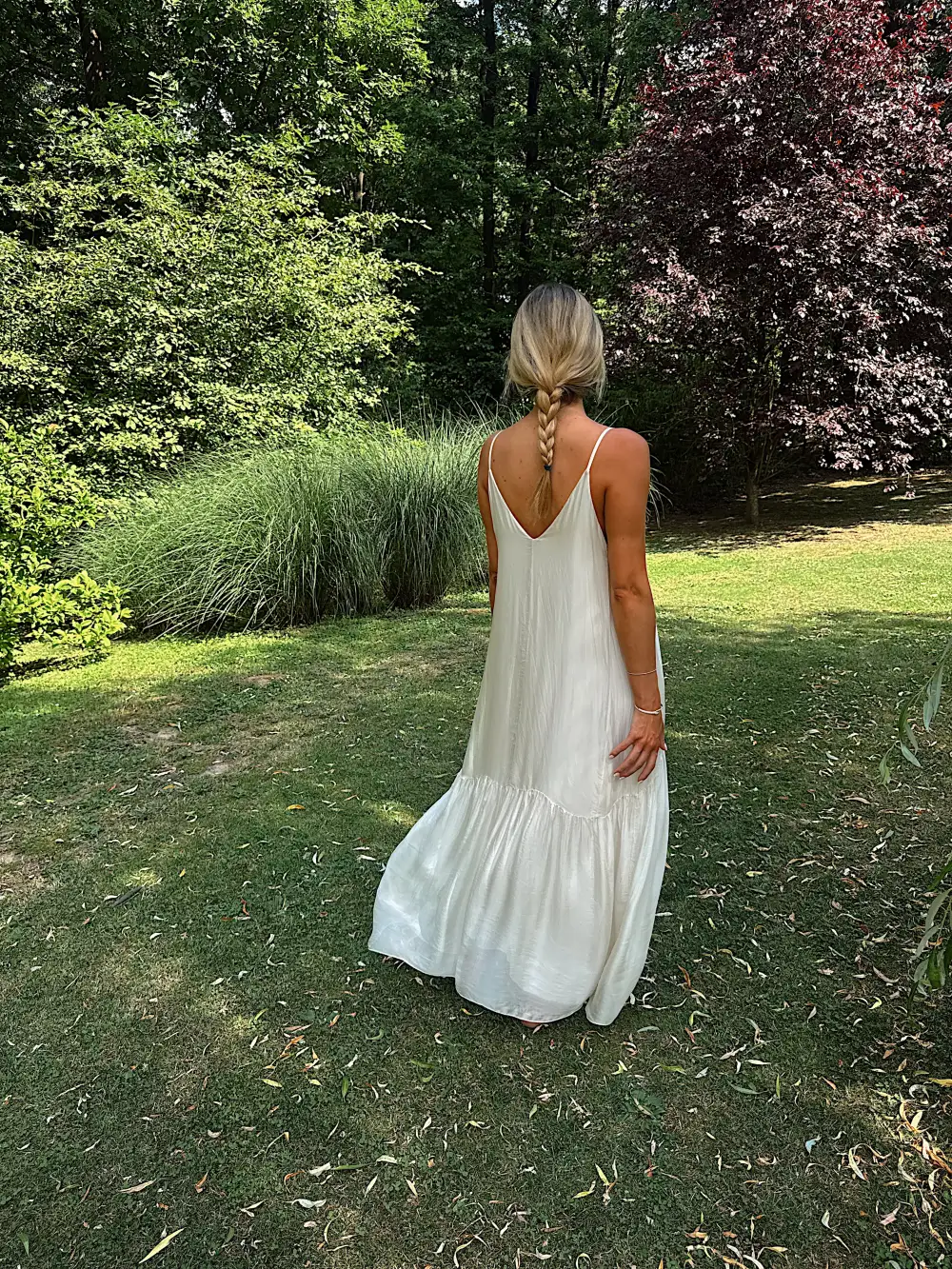 Flowing Silky Finish Maxi Dress