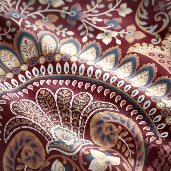 Reversible Jacobean Damask Cotton Duvet Cover Set