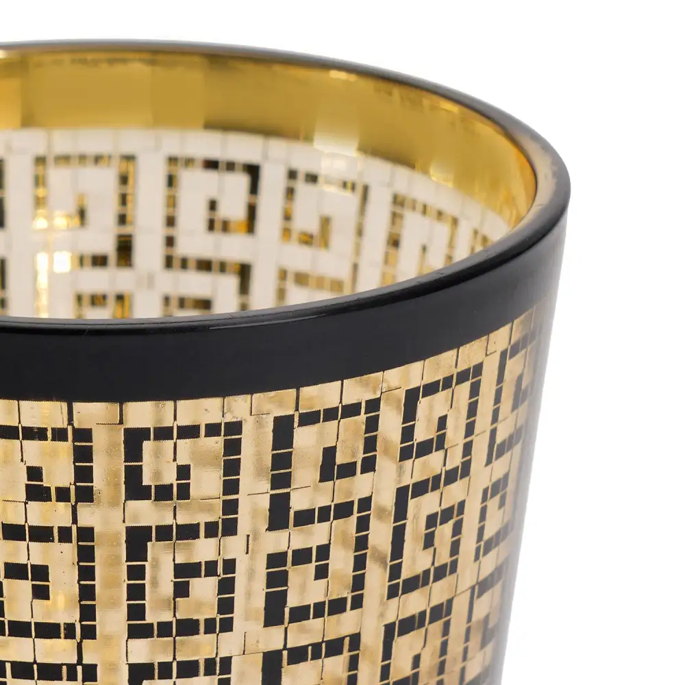 Black Gold Patterned Tumbler Set