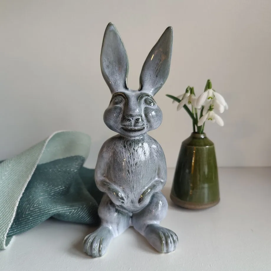 Cast Porcelain Rabbit Ornament