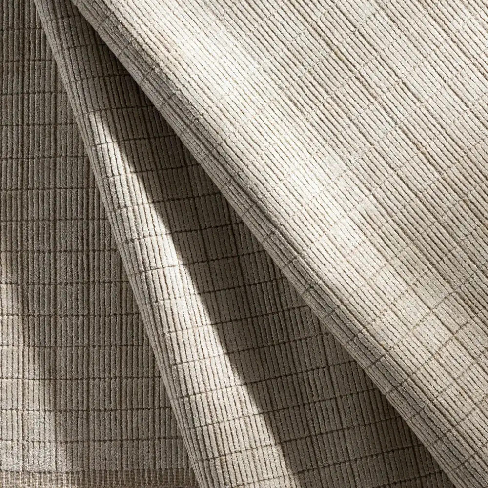 Hand-Loomed Square Pattern Carpet