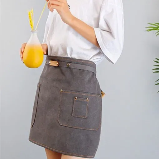 Waist Denim Canvas Cotton Strap Kitchen Work Apron