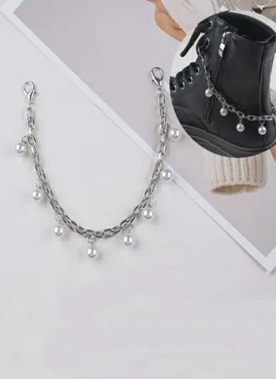 Beaded Drop Shoe Charm Chain