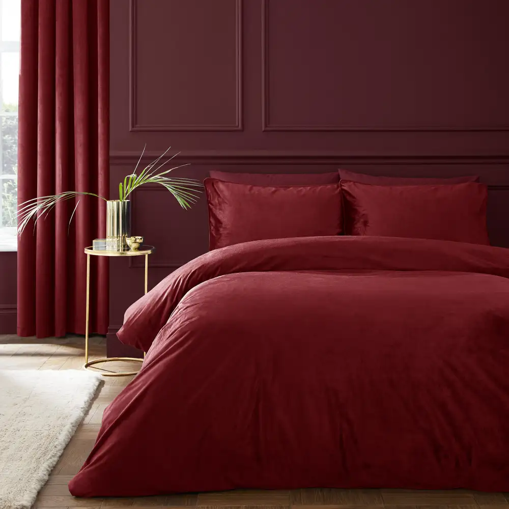 Relaxed Bedroom Printed Velvet Duvet Cover Set