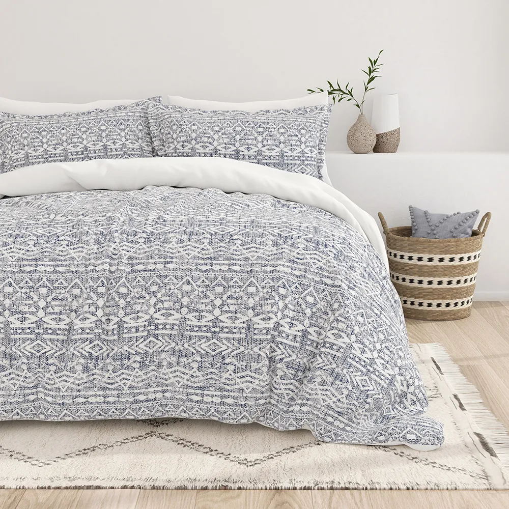 Modern Rustic Pattern Reversible Duvet Cover Set