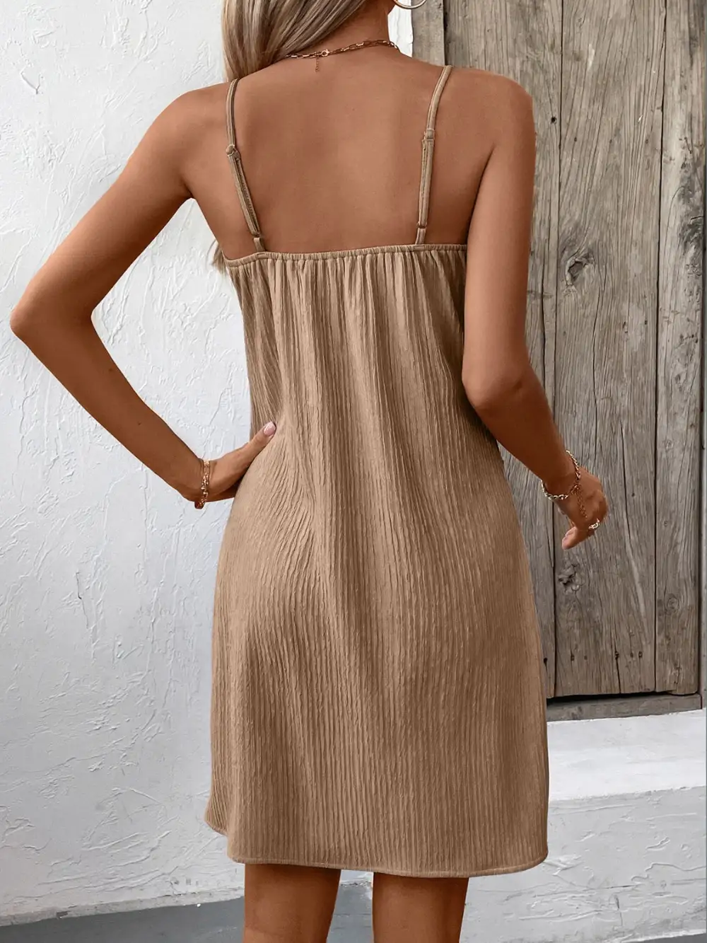 Everyday V Neck Sleeveless Casual Dress