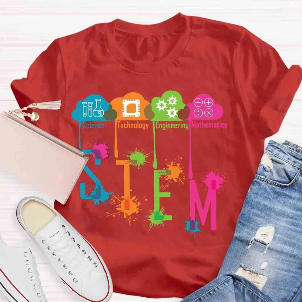 Color Splash Ink Teacher T-Shirt