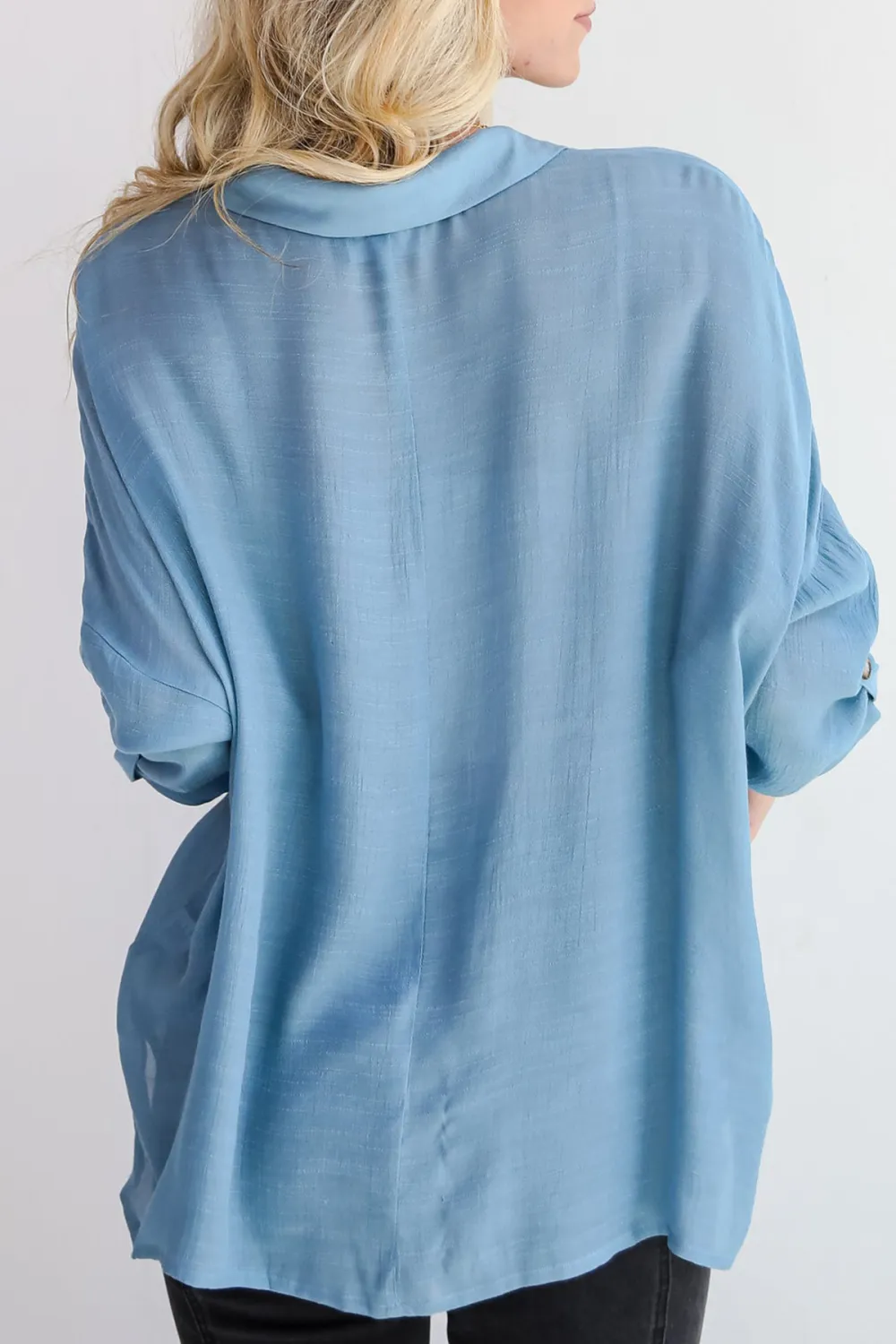 Oversized Button-Up Blouse