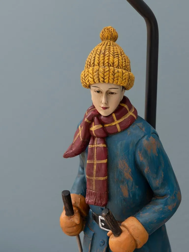 Black Resin Character Table Lamp