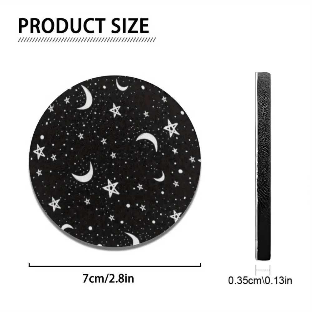 2Pcs Moon Star Car Coasters