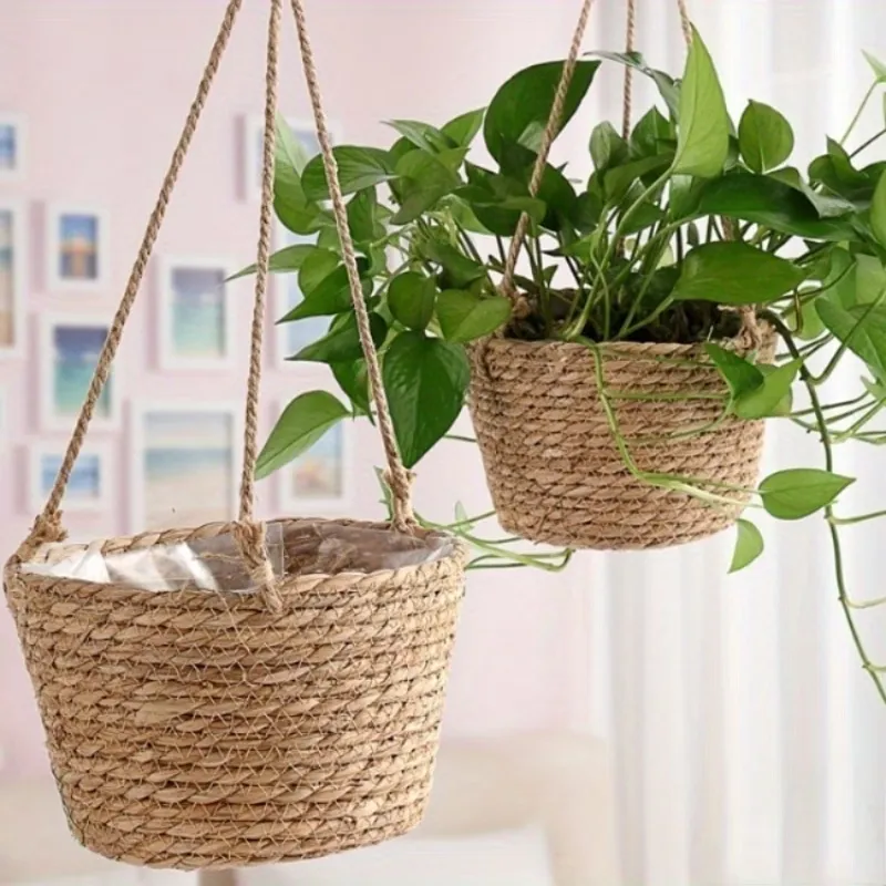 Woven Hanging Plant Basket