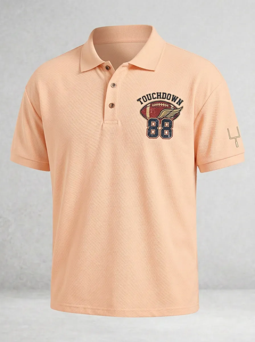 Football Inspired Casual Polo Shirt