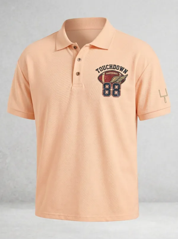 Football Inspired Casual Polo Shirt