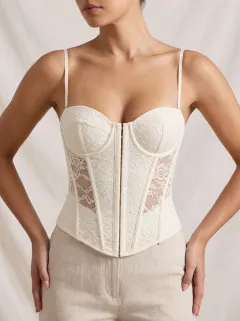 Romantic Floral Women's Corset Top