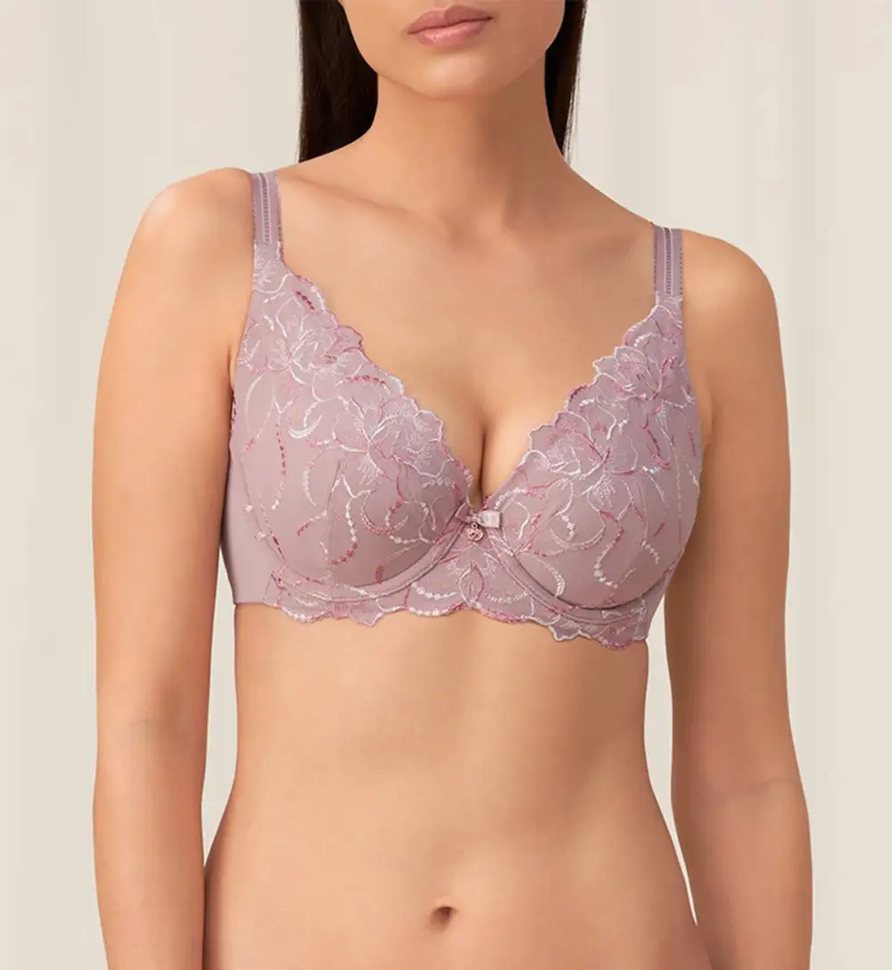 Women's Wired Deep-V Padded Mesh Breathable Bra