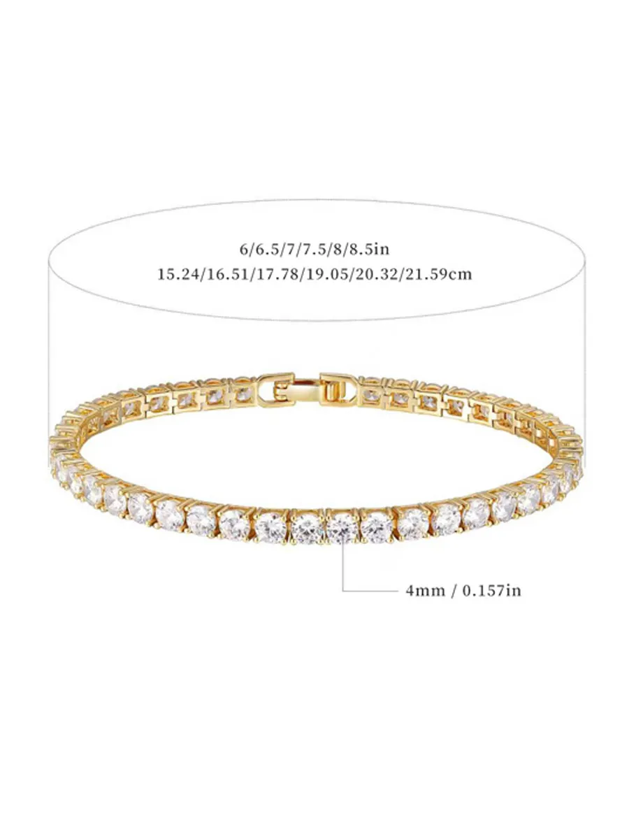 Fiona Rhinestone Buckle Tennis Bracelet